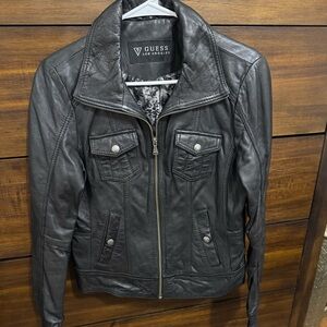 GUESS Black Leather Jacket